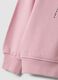 Sweatshirt rosa em algod&atilde;o puro com estampado de cora&ccedil;&atilde;o, corte regular, para menina_3