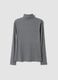 Grauer Pullover aus elastischer Viskose mit Rundhalsausschnitt, Regular Fit_2