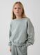 Sweatshirt gris de mistura de algod&atilde;o para menina com detalhes florais_0