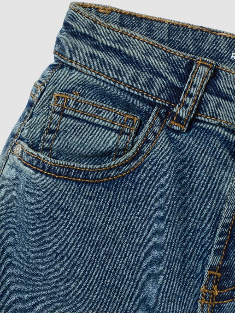Jeans blu chiaro in cotone elasticizzato straight fit_2