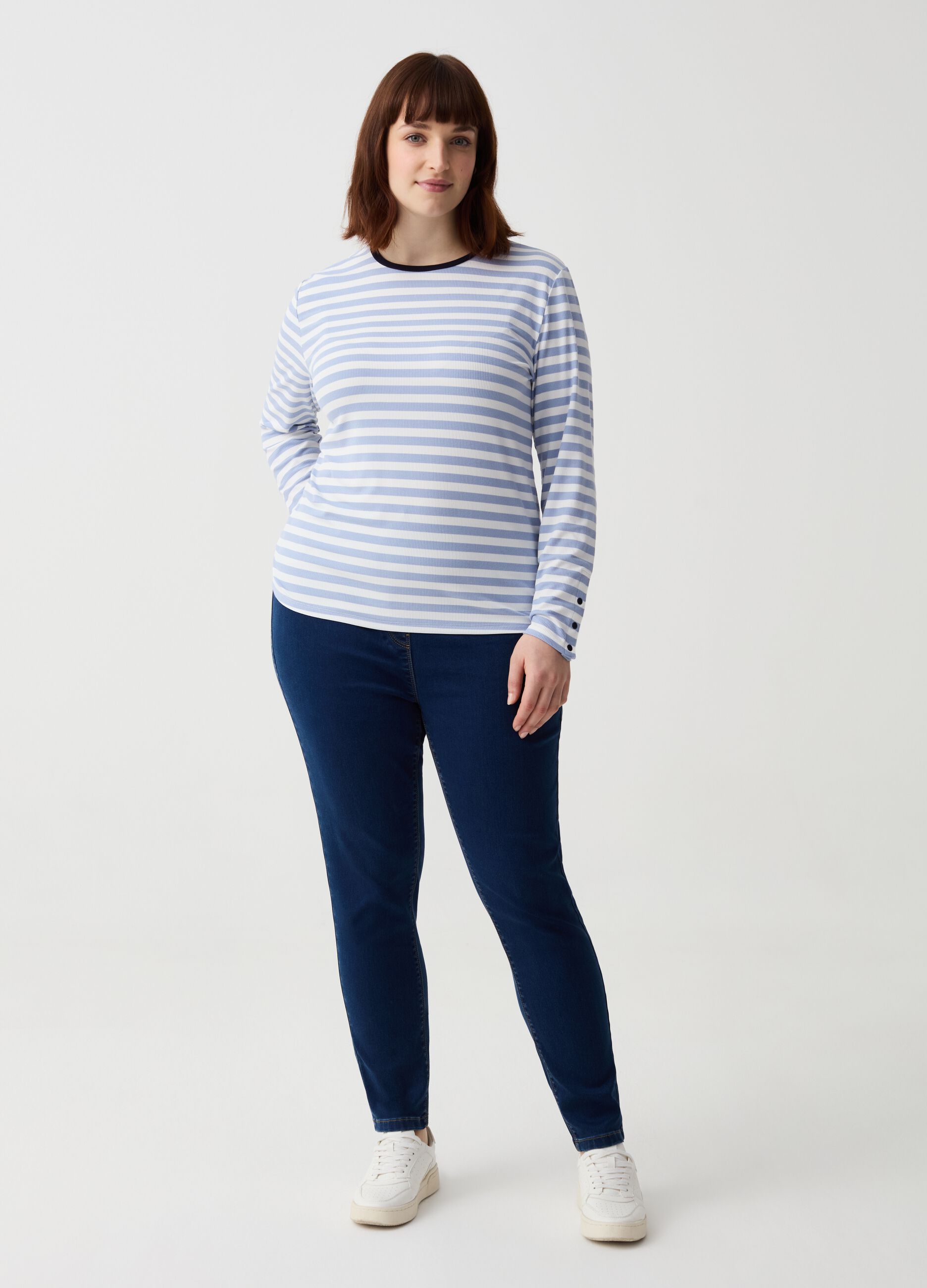 Curvy stretch jeggings with pockets