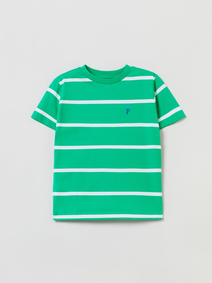 Striped T-shirt in cotton_0