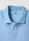 Light Blue Short Sleeve Pure Cotton Polo Slim Fit_5