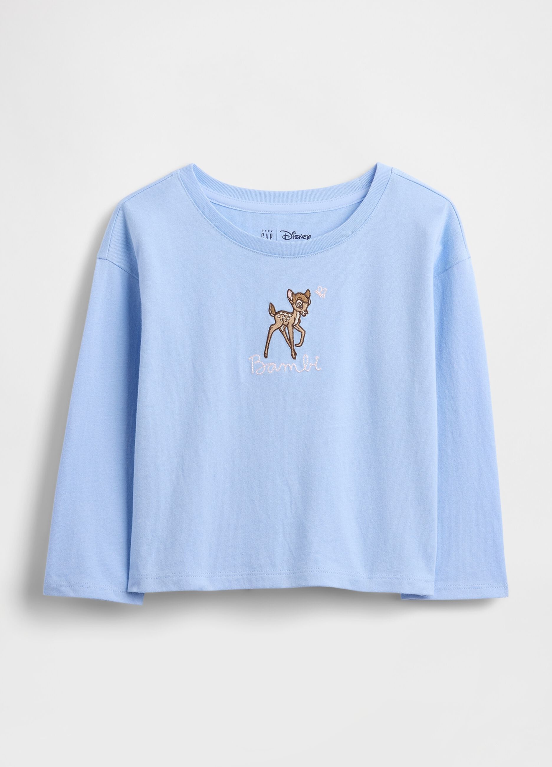 Μπλε βαμβακερή μακρυμάνικη μπλούζα