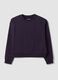 Felpa viola in misto cotone a girocollo regular fit_0