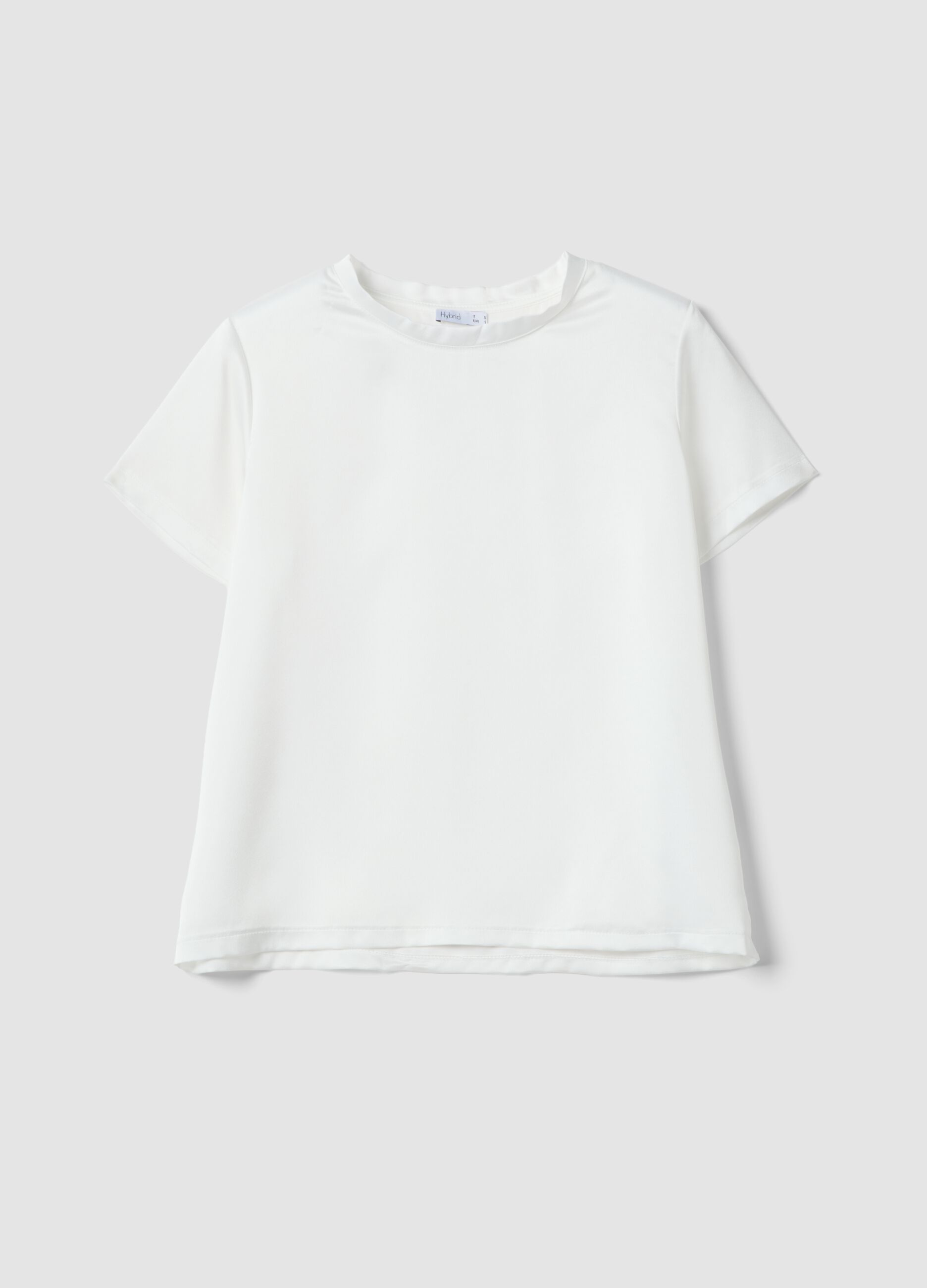 &Lambda;&epsilon;&upsilon;&kappa;ό &kappa;&omicron;&nu;&tau;&omicron;&mu;ά&nu;&iota;&kappa;&omicron; T-shirt &mu;&epsilon; &alpha;&pi;&alpha;&lambda;ό &nu;&tau;&epsilon;&kappa;&omicron;&lambda;&tau;έ, regular &epsilon;&phi;&alpha;&rho;&mu;&omicron;&gamma;ή
