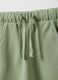 Girls' green slim fit stretch cotton trousers_2