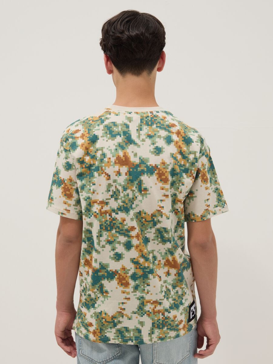 Camiseta multicolor de algod&oacute;n puro de manga corta_1