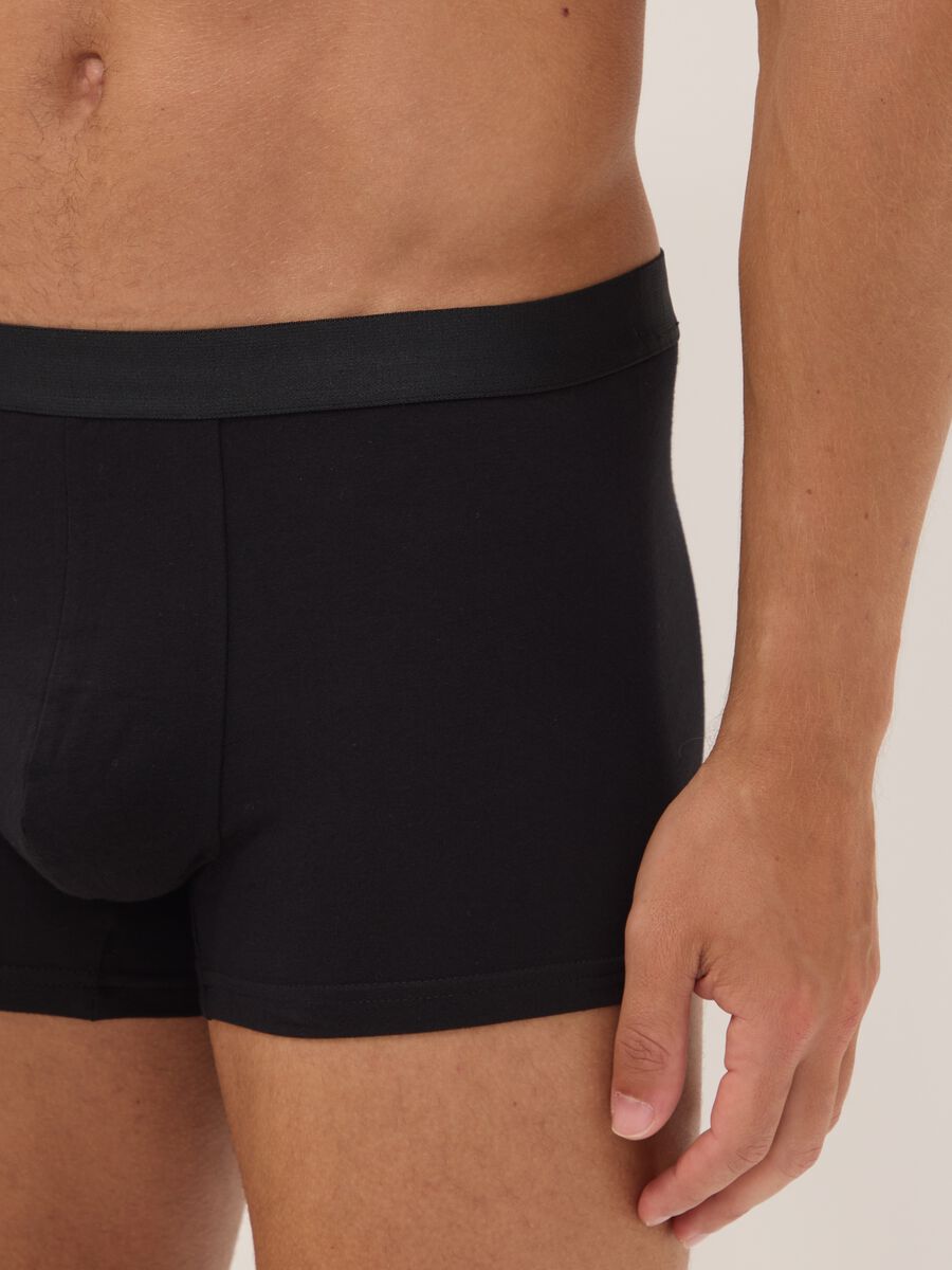 Five-pack of black stretch organic cotton boxers_3