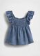 Light Denim Smock Top_1