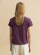Violettes Kurzarm-T-Shirt aus reinem Leinen, Regular Fit_3