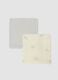 Two-pack of grey and white pure cotton muslin cloths for newborns_0