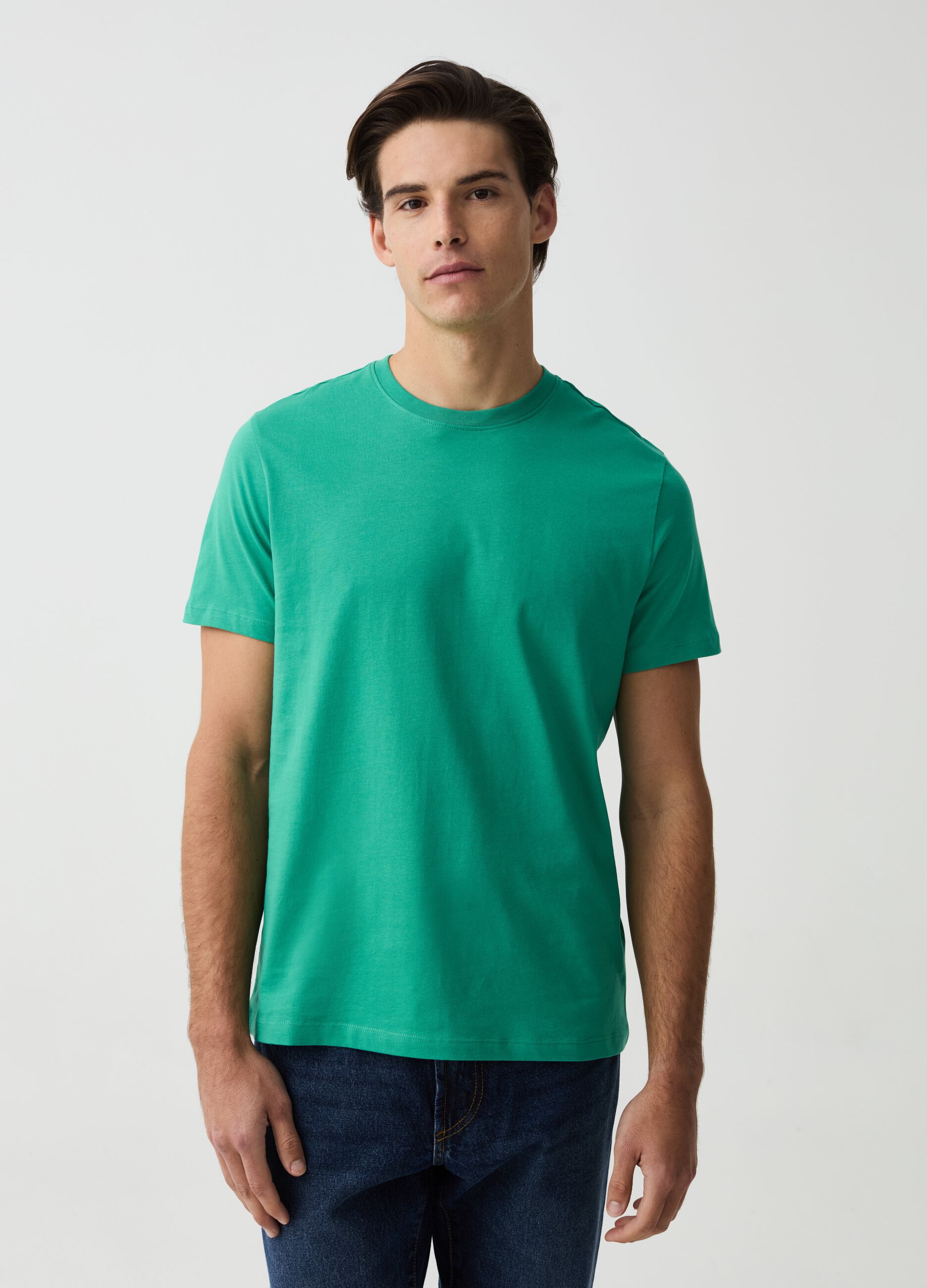 Organic cotton T-shirt with round neck