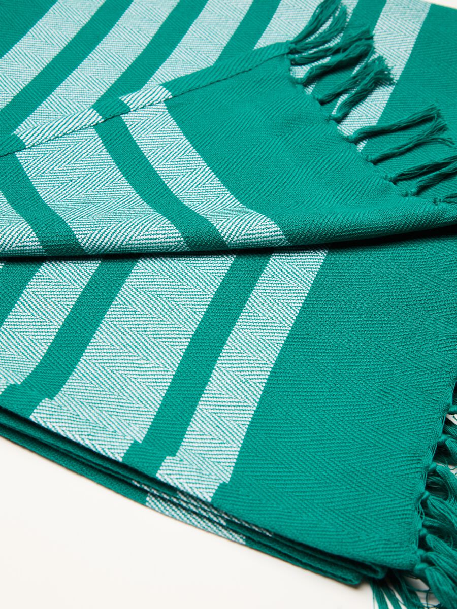 Beach towel with striped design_1