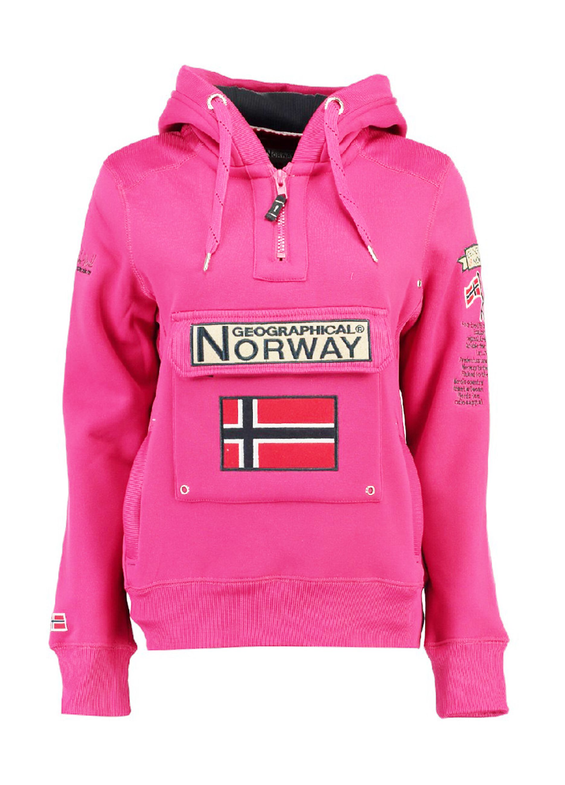 GEOGRAPHICAL NORWAY Teen Boy's Fuchsia Geographical Norway half