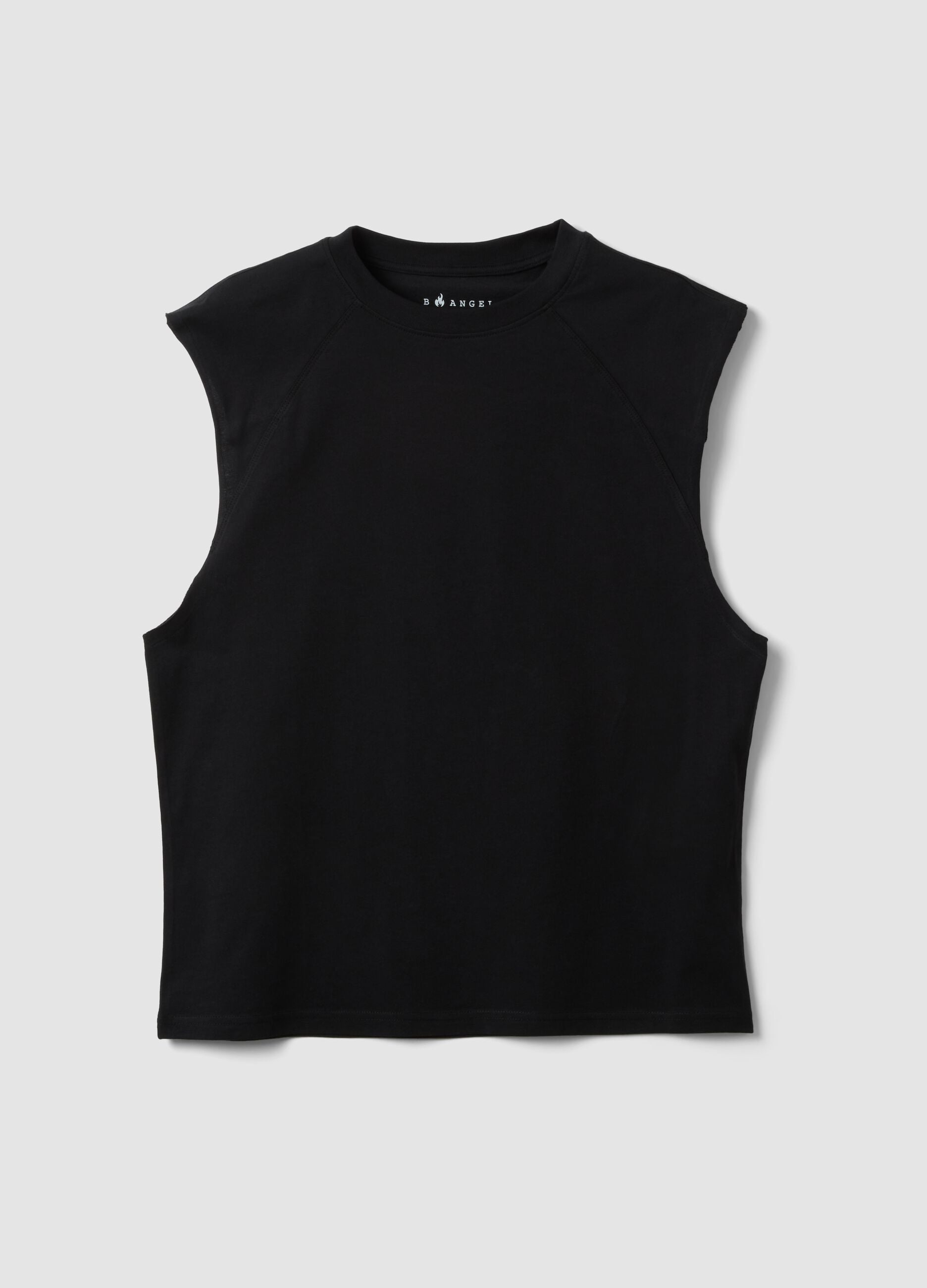 &Mu;&alpha;ύ&rho;&omicron; &alpha;&nu;&delta;&rho;&iota;&kappa;ό tank top &alpha;&pi;ό 100% &beta;&alpha;&mu;&beta;ά&kappa;&iota;, regular &epsilon;&phi;&alpha;&rho;&mu;&omicron;&gamma;ή
