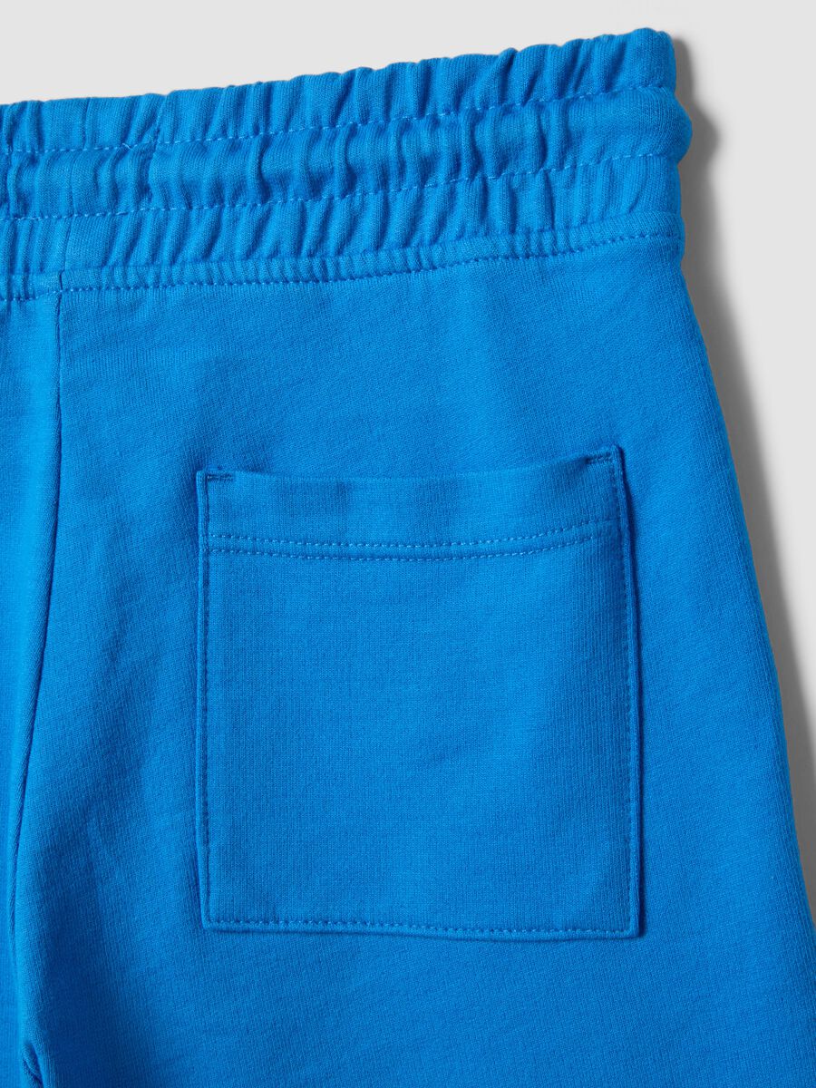 Boys&rsquo; blue pure cotton shorts, regular fit_3