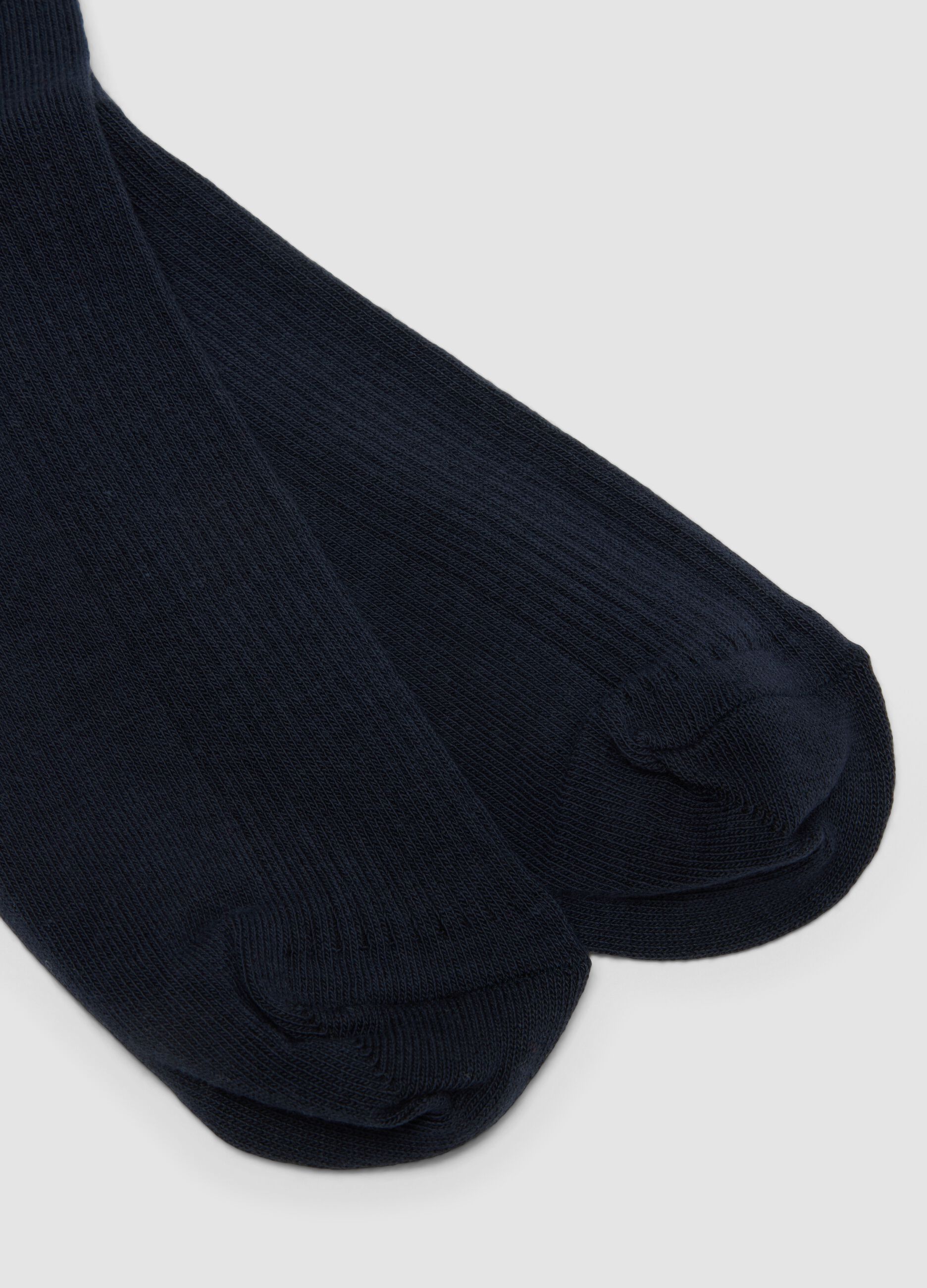 Three-pack of blue stretch cotton socks