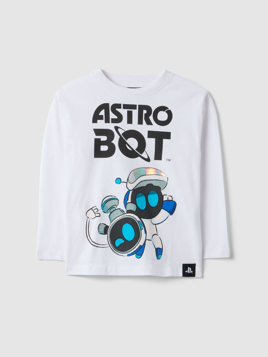 Children's white pure cotton T-shirt regular fit with print_0