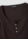 T-shirt marrone in viscosa elasticizzata con girocollo_6