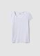 Wei&szlig;es T-Shirt aus elastischer Baumwolle mit Rundhalsausschnitt, Regular Fit_4