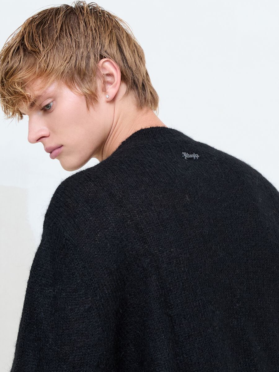 Black Mohair Crew Neck_0