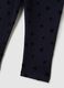 Blue cotton stretch baby girl's leggings with heart prints_3
