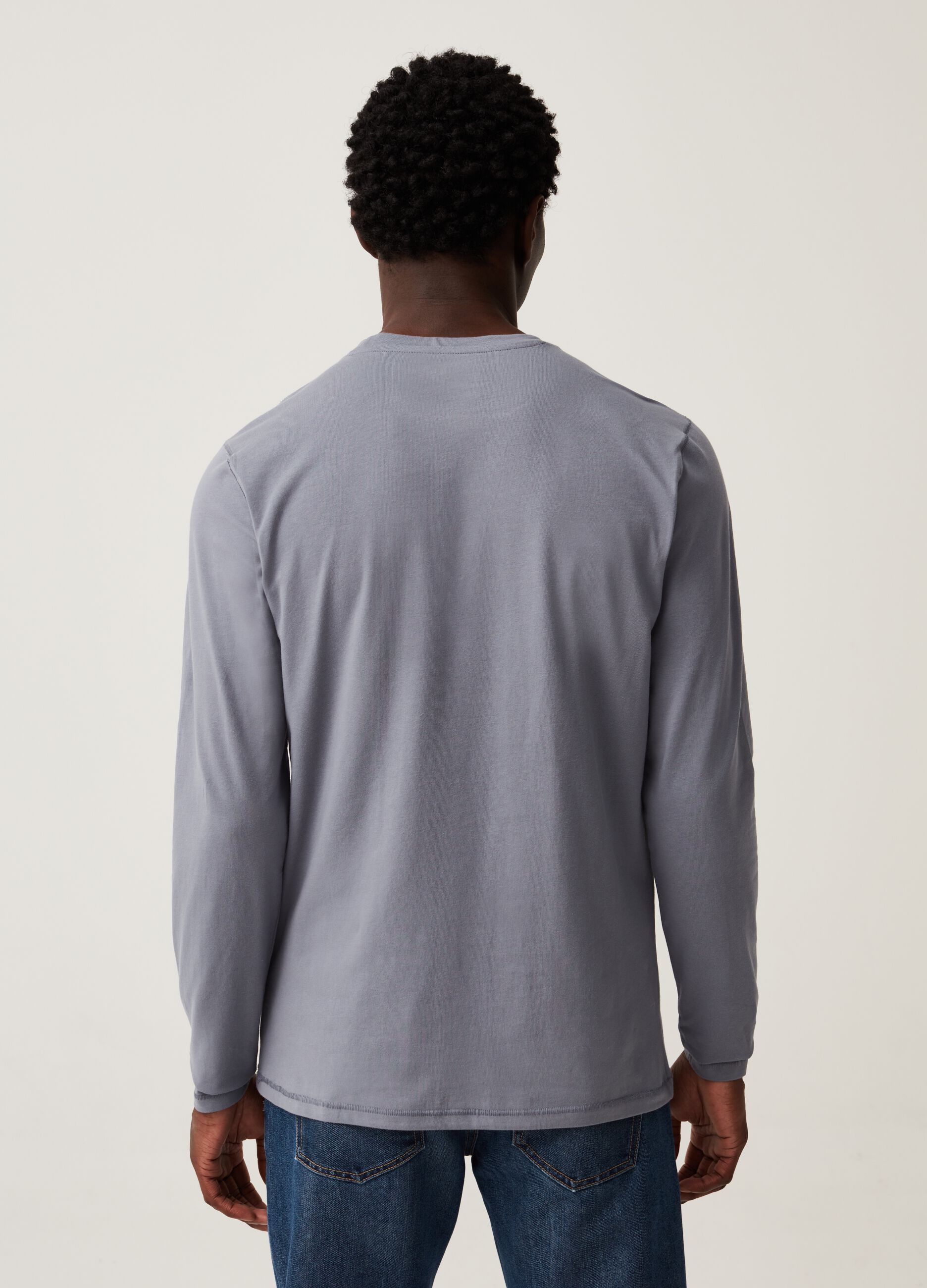 Long-sleeved T-shirt in stretch jersey