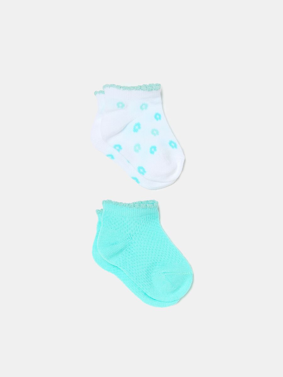 Two-pair pack stretch socks with lurex_0