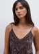 Braunes, figurbetontes Tanktop aus Stretchstoff mit Pailletten_0
