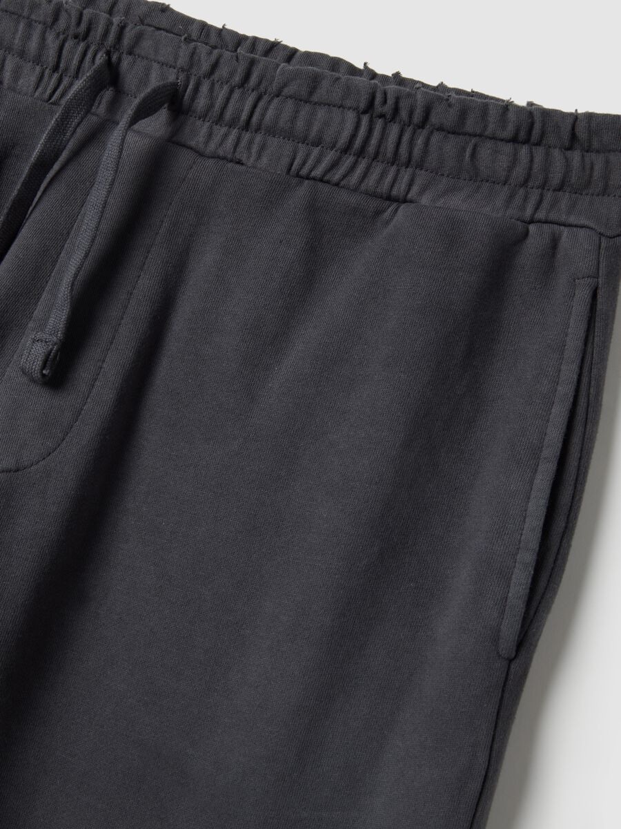 Black Oversized Fit Cotton Blend Trousers_5