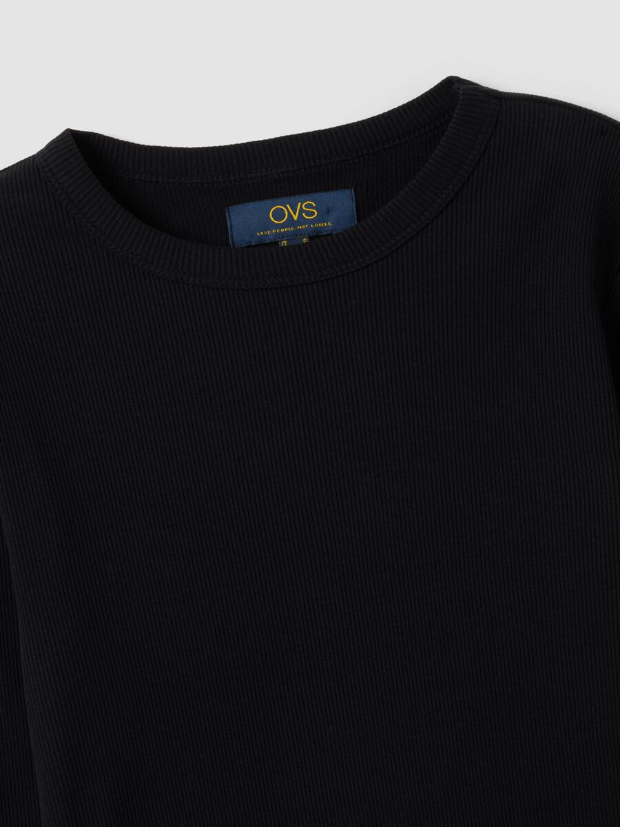 &Mu;&alpha;ύ&rho;&omicron; &beta;&alpha;&mu;&beta;&alpha;&kappa;&epsilon;&rho;ό T-shirt &mu;&epsilon; &mu;&alpha;&kappa;&rho;&iota;ά &mu;&alpha;&nu;ί&kappa;&iota;&alpha; &alpha;&pi;ό 100% &beta;&alpha;&mu;&beta;ά&kappa;&iota;_5
