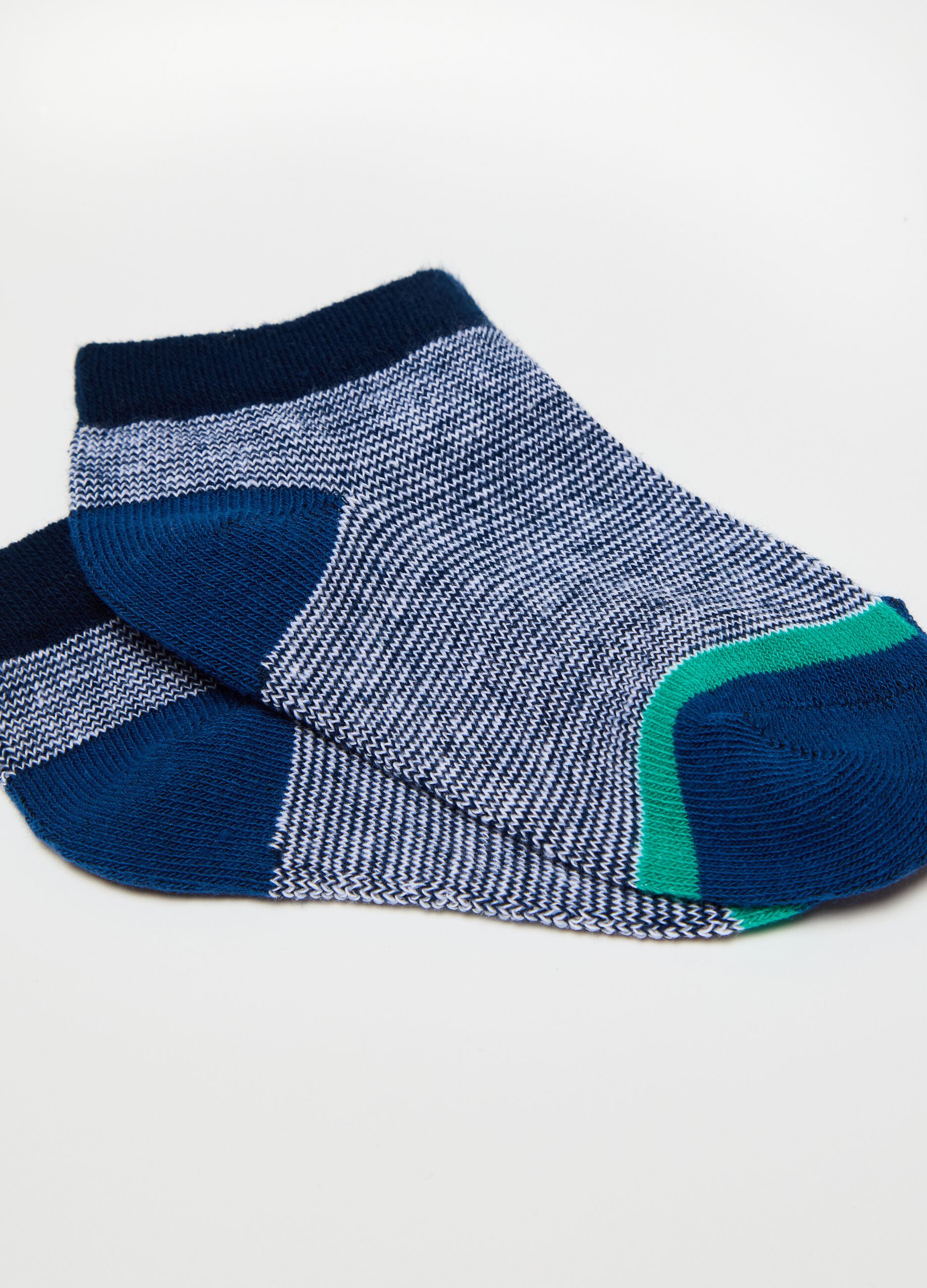 Multipack siete calcetines cortos estampado de rayas