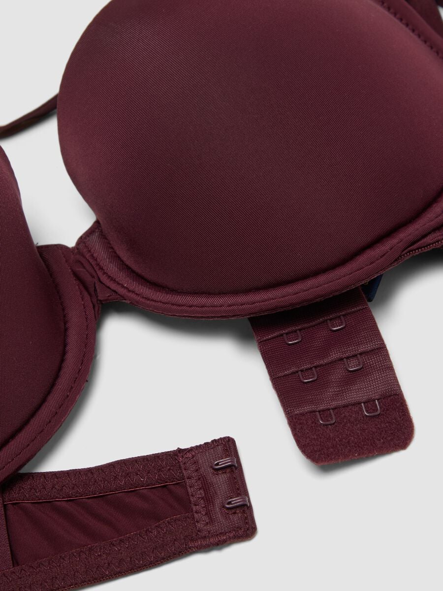 Purple padded stretch-fabric bra_1