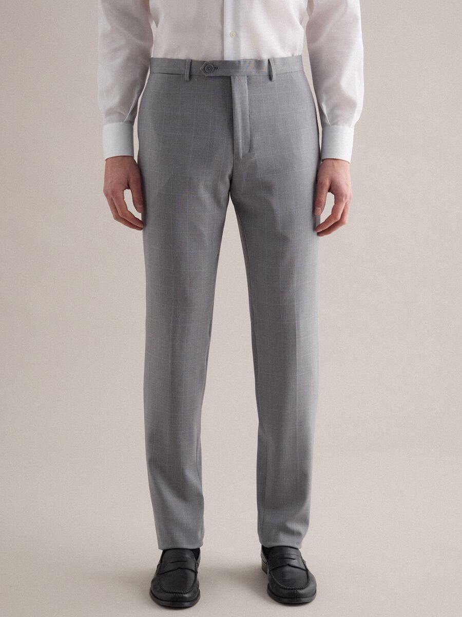 Grey Slim Fit Lined Suit_3