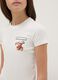 Girls' white stretch cotton fitted T-shirt_2