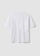 White pure cotton crew-neck T-shirt with print, relaxed fit_6