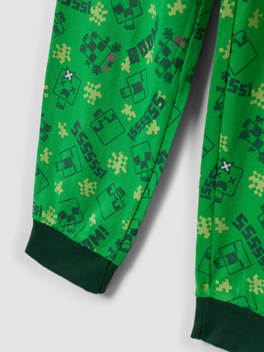 Gr&uuml;ner Pyjama aus reiner Bio-Baumwolle mit Minecraft-Print f&uuml;r Jungen_2