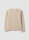 Sweatshirt bege em algod&atilde;o org&acirc;nico puro com decote redondo e estampado para rapaz_4