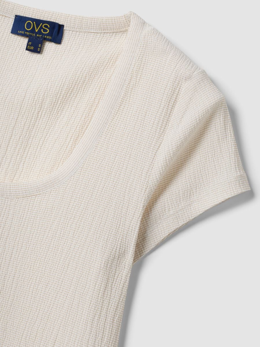 White short-sleeved stretch T-shirt_5