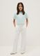 Girls' White Wide Leg Trousers_0