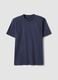 Blue pure cotton relaxed fit T-shirt_0