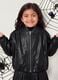 Giubbotto nero con zip regular fit per bambina_0