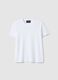 White short sleeve regular fit cotton blend t-shirt_4