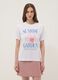 Wei&szlig;es T-Shirt aus reiner Baumwolle mit Blumenprint, Regular Fit_1
