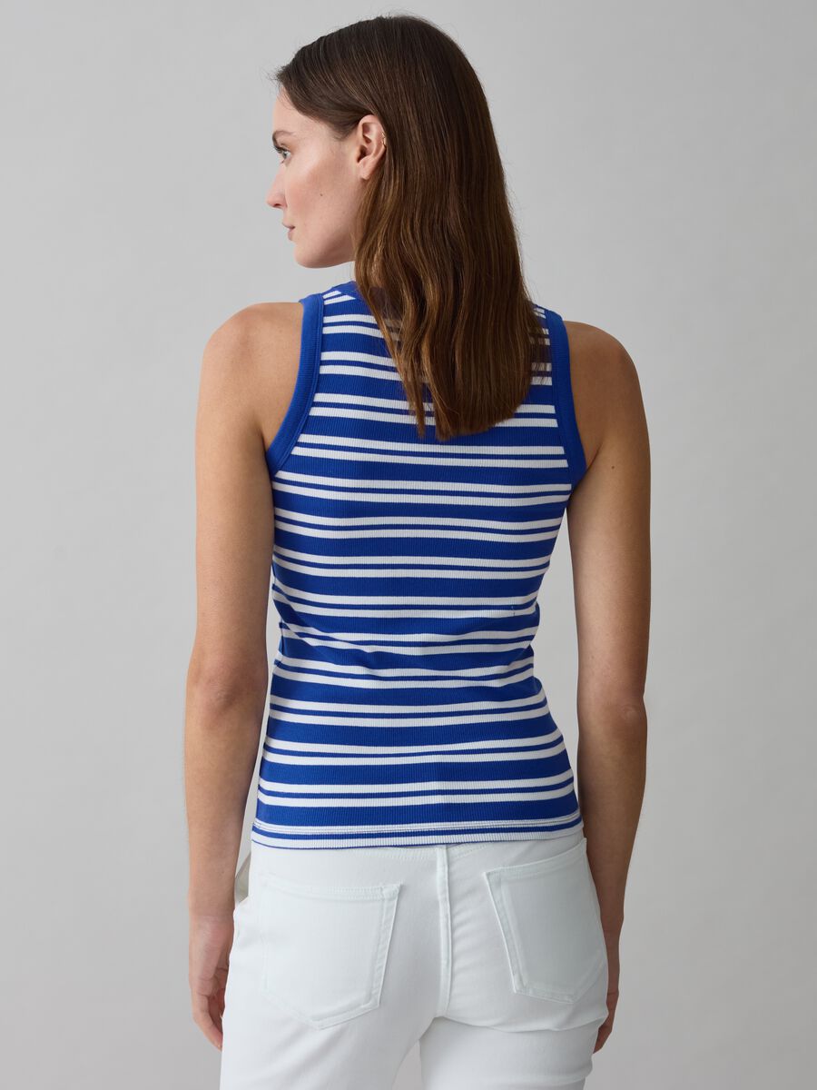 Ribbed tank top with striped pattern_2