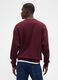 Sweatshirt vermelha com gola redonda_1