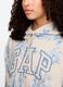 Sweat &agrave; capuche floral beige et bleu Gap_3