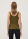 Green stretch cotton tank top with buttons, regular fit_3