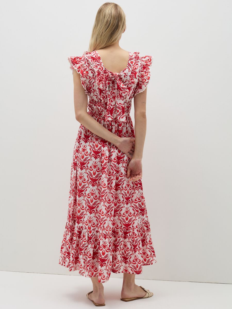 Positano summer dress with print and flounce_2